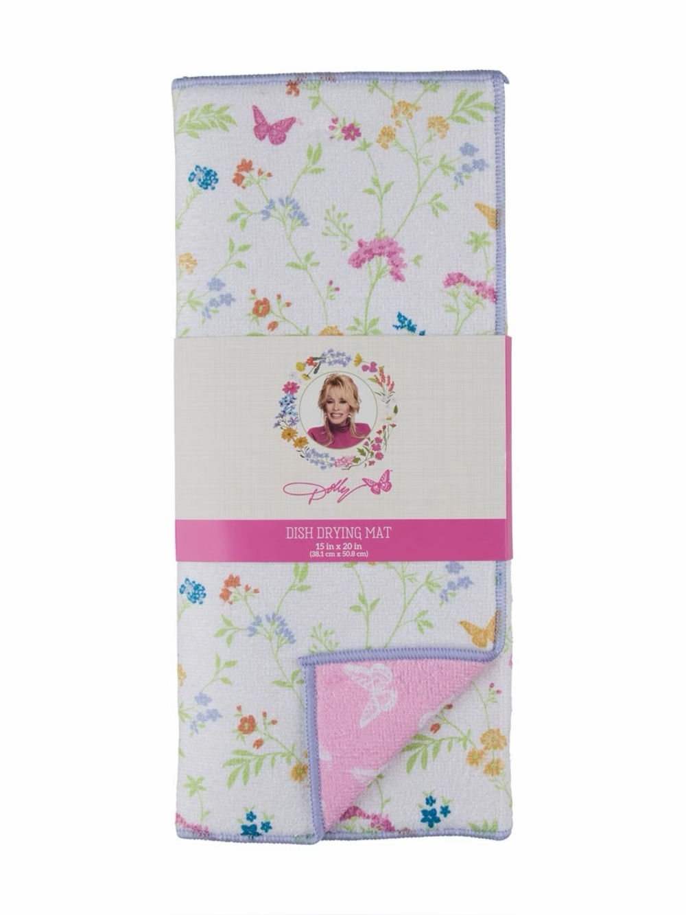 Dolly Parton Butterfly Floral Dish Mat